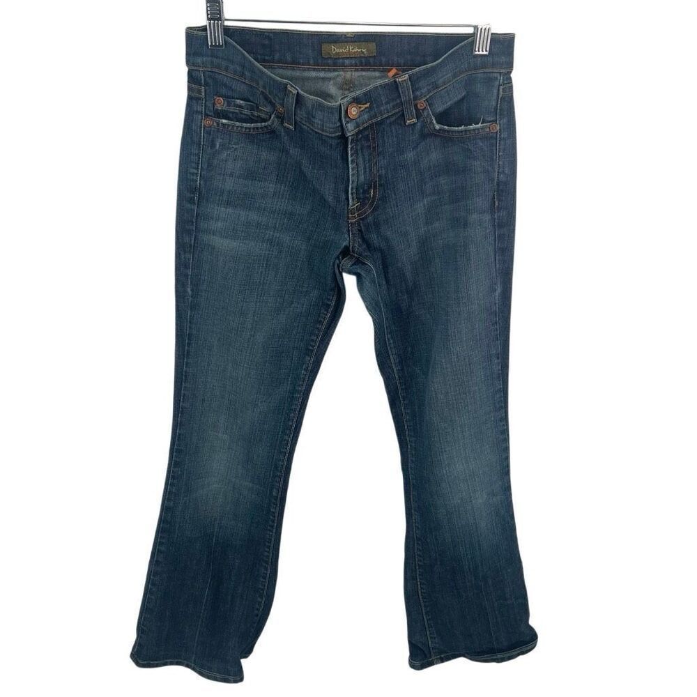 David Kahn Women's Nikki Zip Fly Bootcut Denim Jeans Blue Size 26